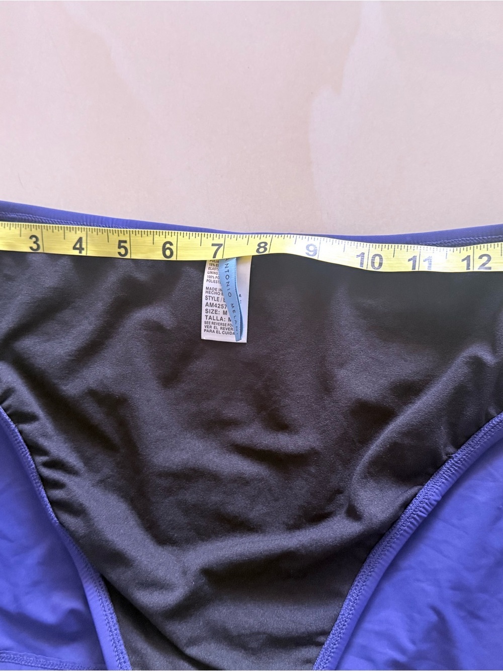 ANTONIO MELANI Royal Purple Swim Skirt with Logo Plaque - Picture 10 of 14